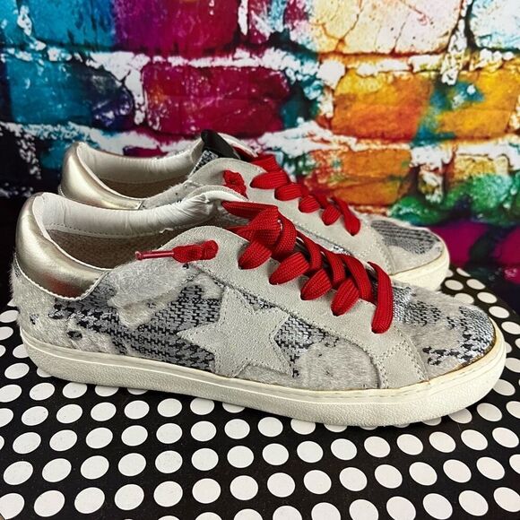 Steve Madden Shoes - Steve Madden Philosophy Multicolour Animal Print Suede Sneakers Size 8 Medium